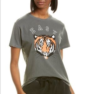 NWT Wildfox Grey Easy Tiger Keke Graphic T-Shirt M